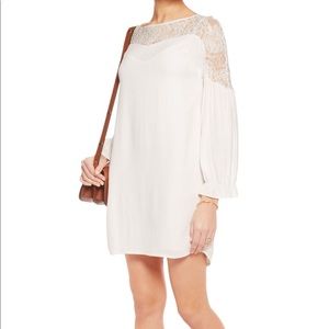 MAJE Razdy Ivory Long Sleeve Sheath Lace Dress Bridal Medium